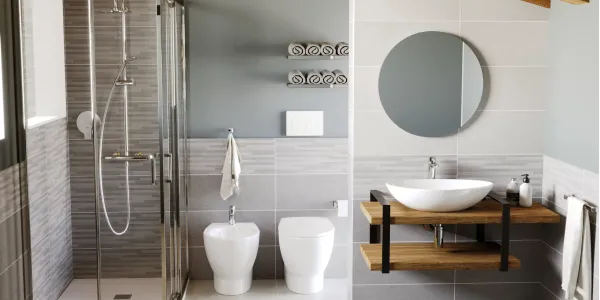 Ambientazione bagno mansardato