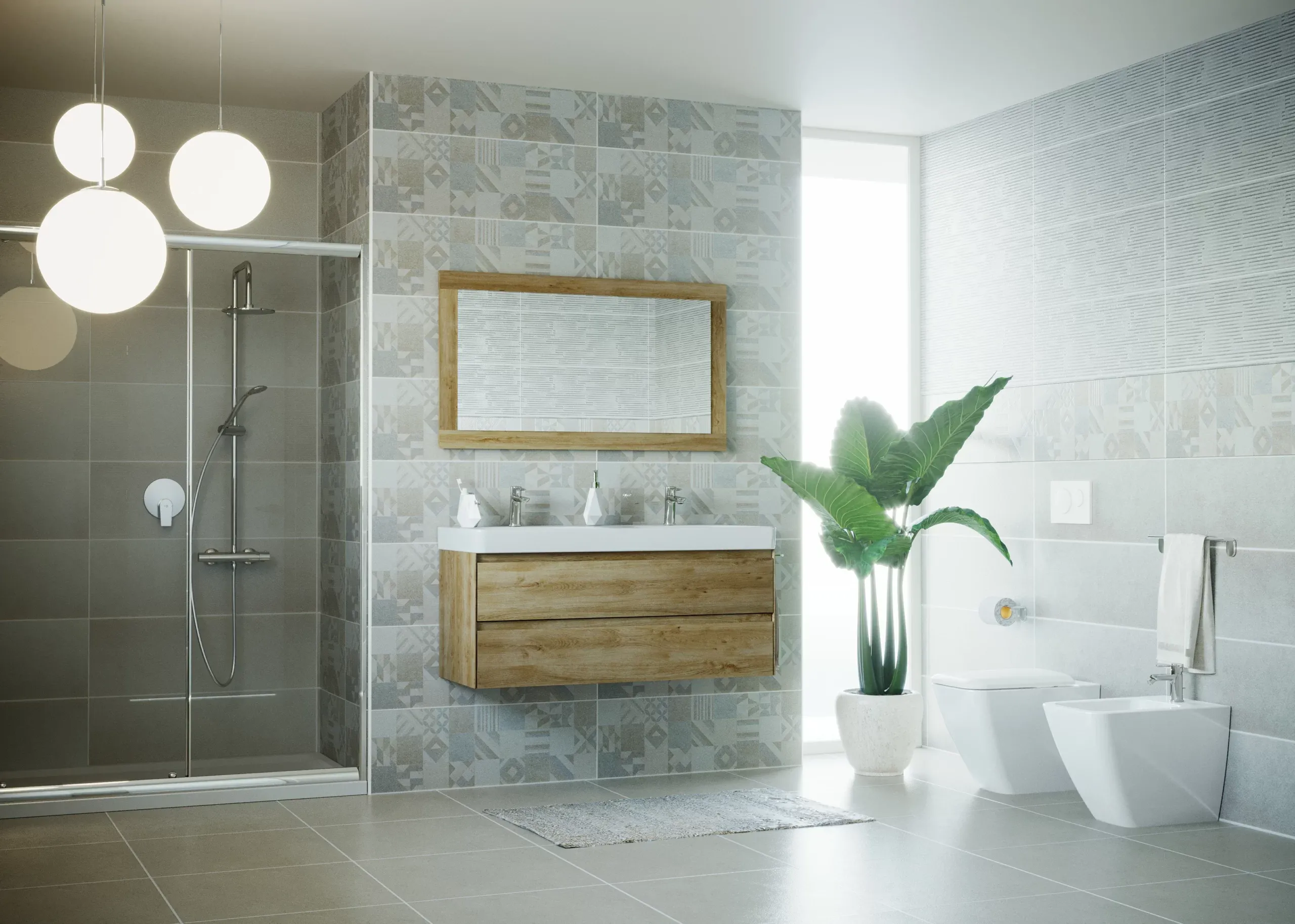 Ambientazione natural per bagno