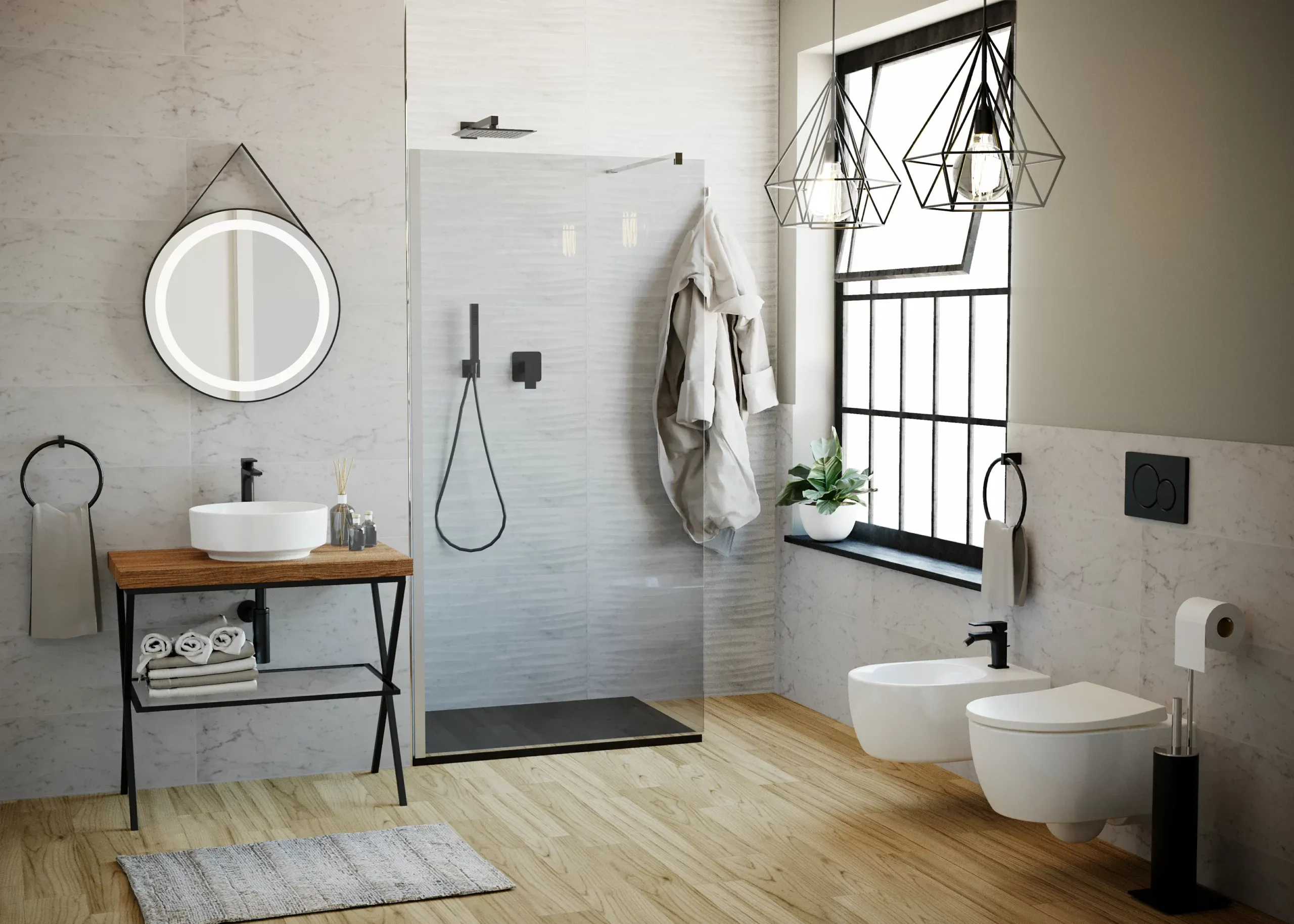Ambientazione Industrial bagno