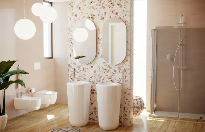 Ambientazione romantica per bagno
