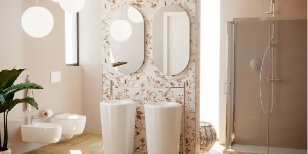 Ambientazione romantica per bagno