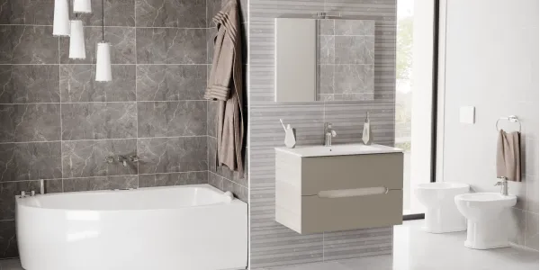 Ambientazione bagno con vasca