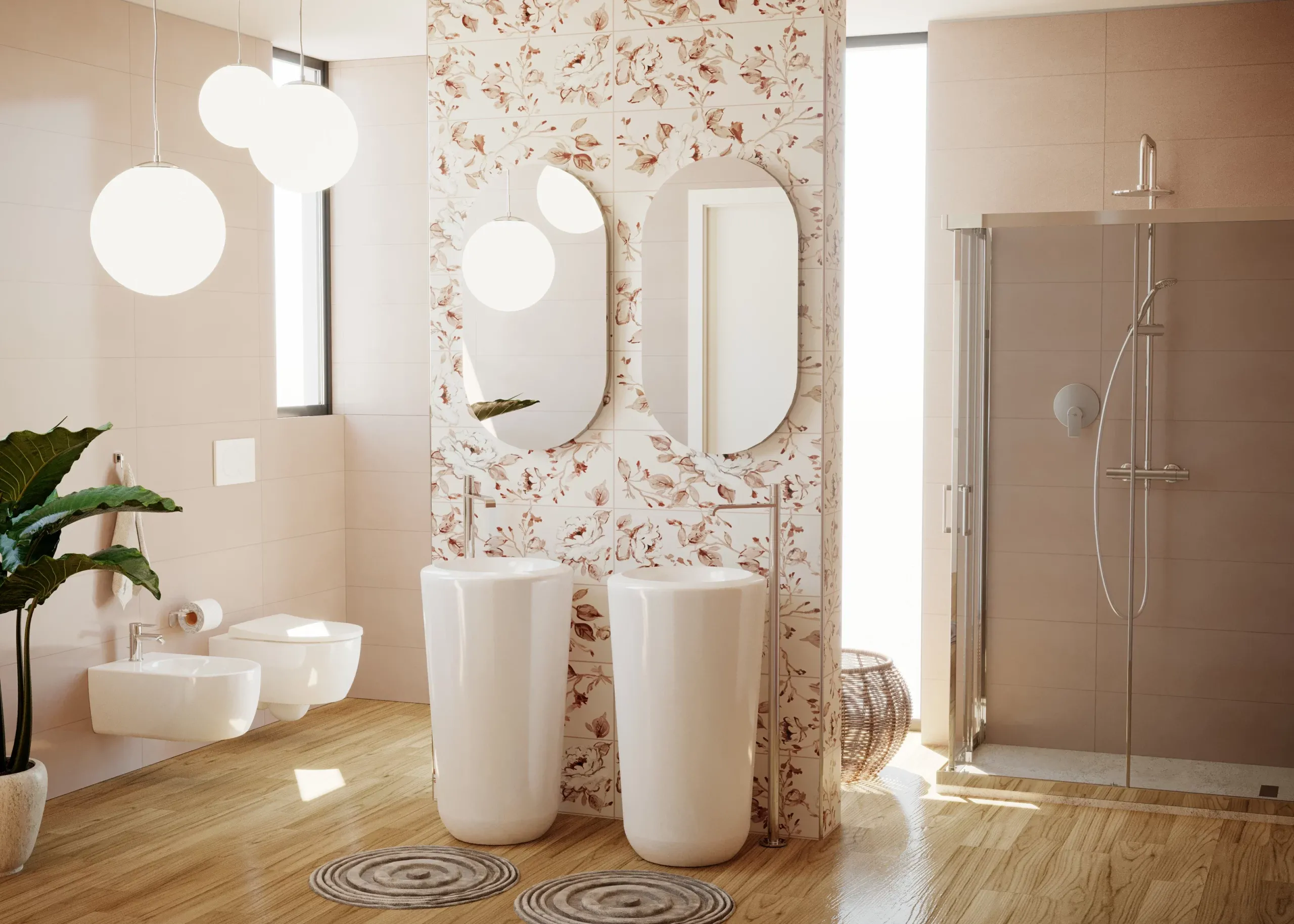 Ambientazione romantica per bagno