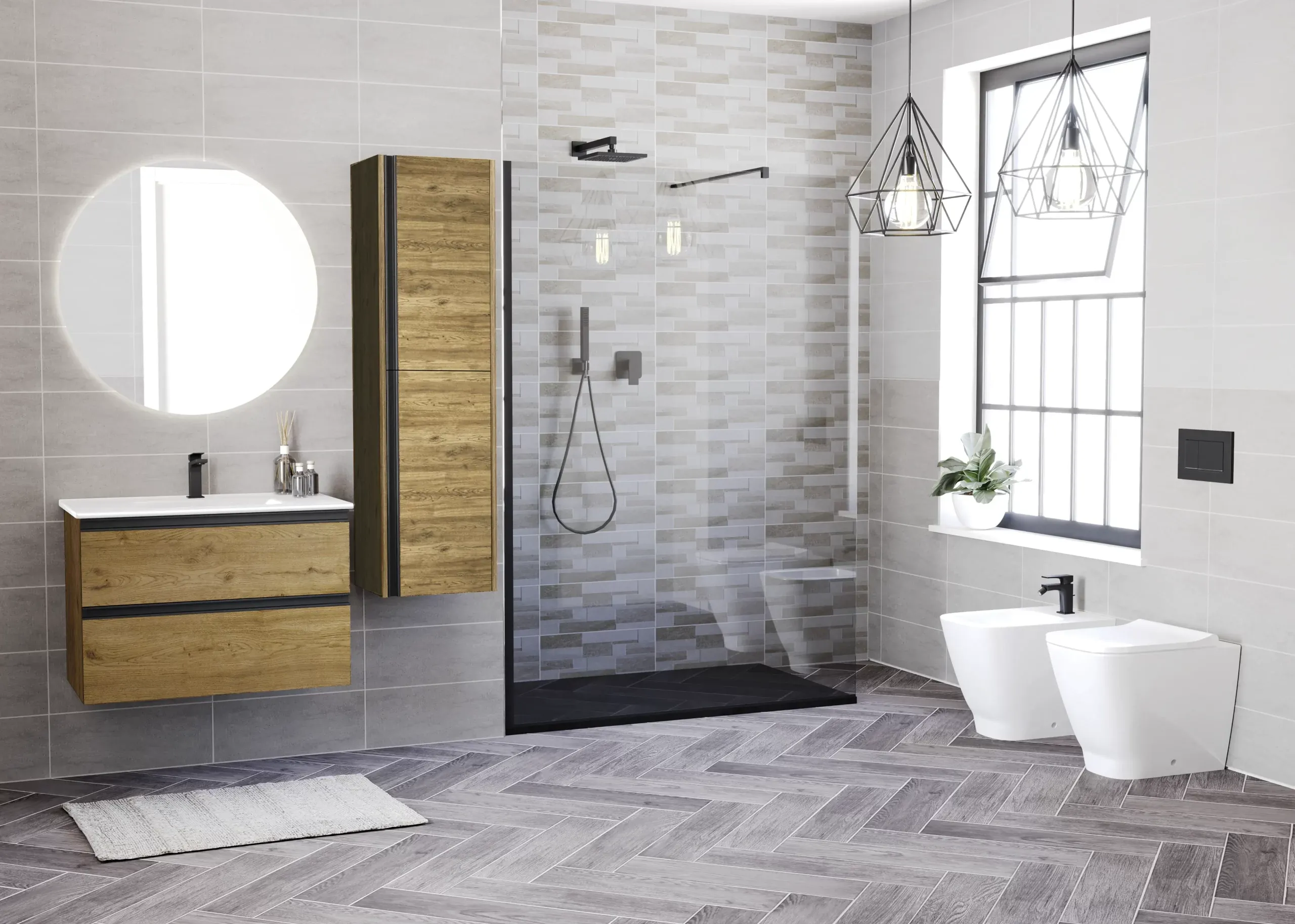 Ambientazione bagno industrial